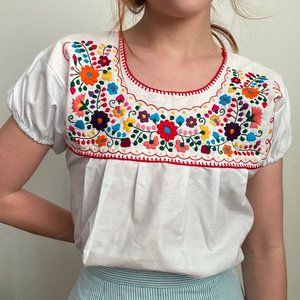 handmade vintage 70’s embroidered top
